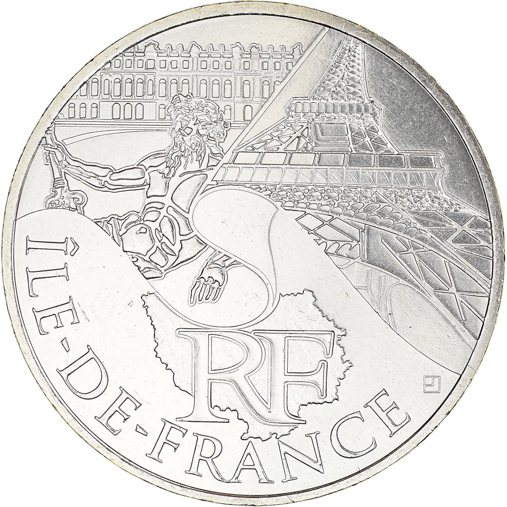 France, 10 Euro, Ile de France, Euros des régions, 2011, FDC, MS(65-70), Silver