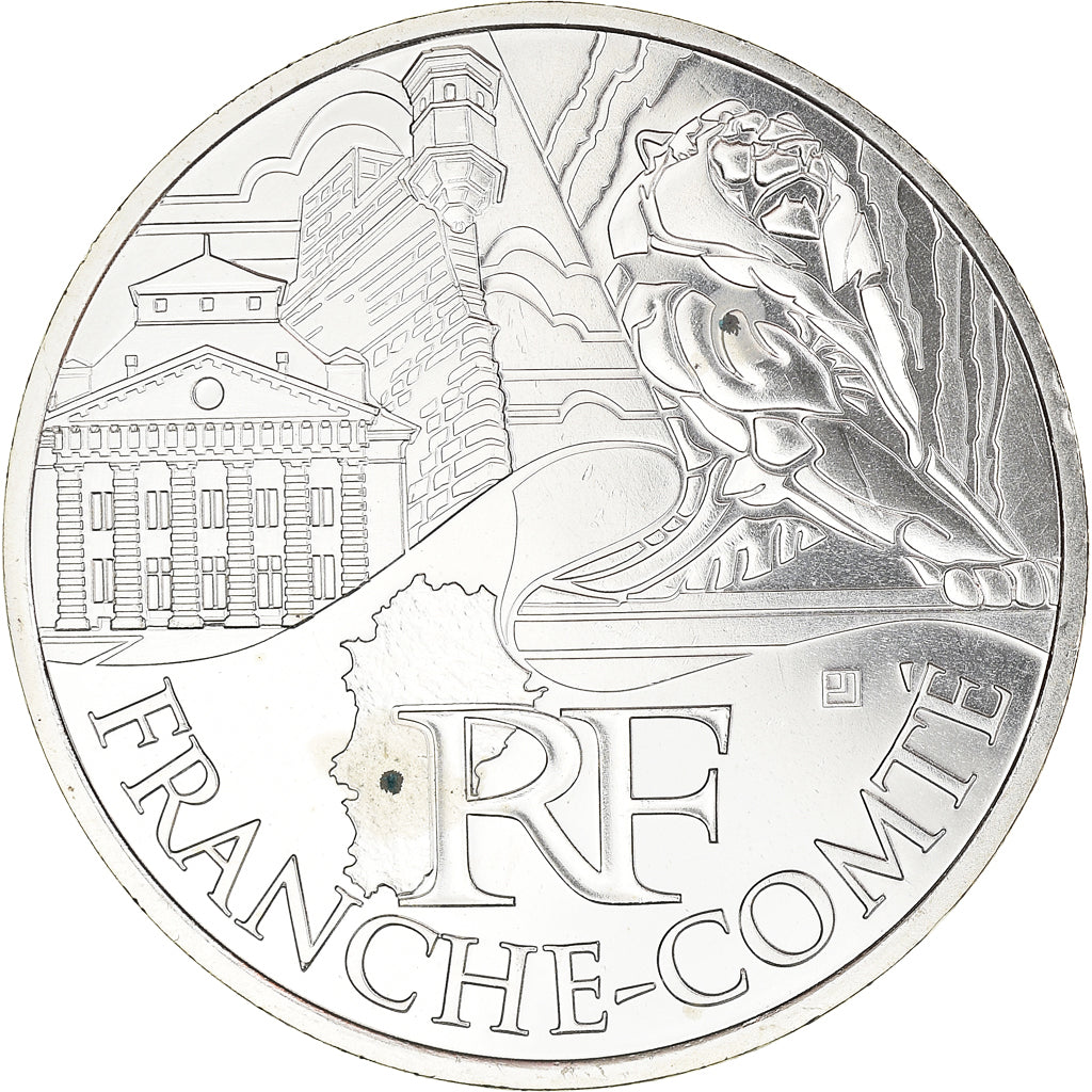 Francia, 10 Euro, Franche-Comté, Euros des régions, 2011, Paris, SPL, Argento