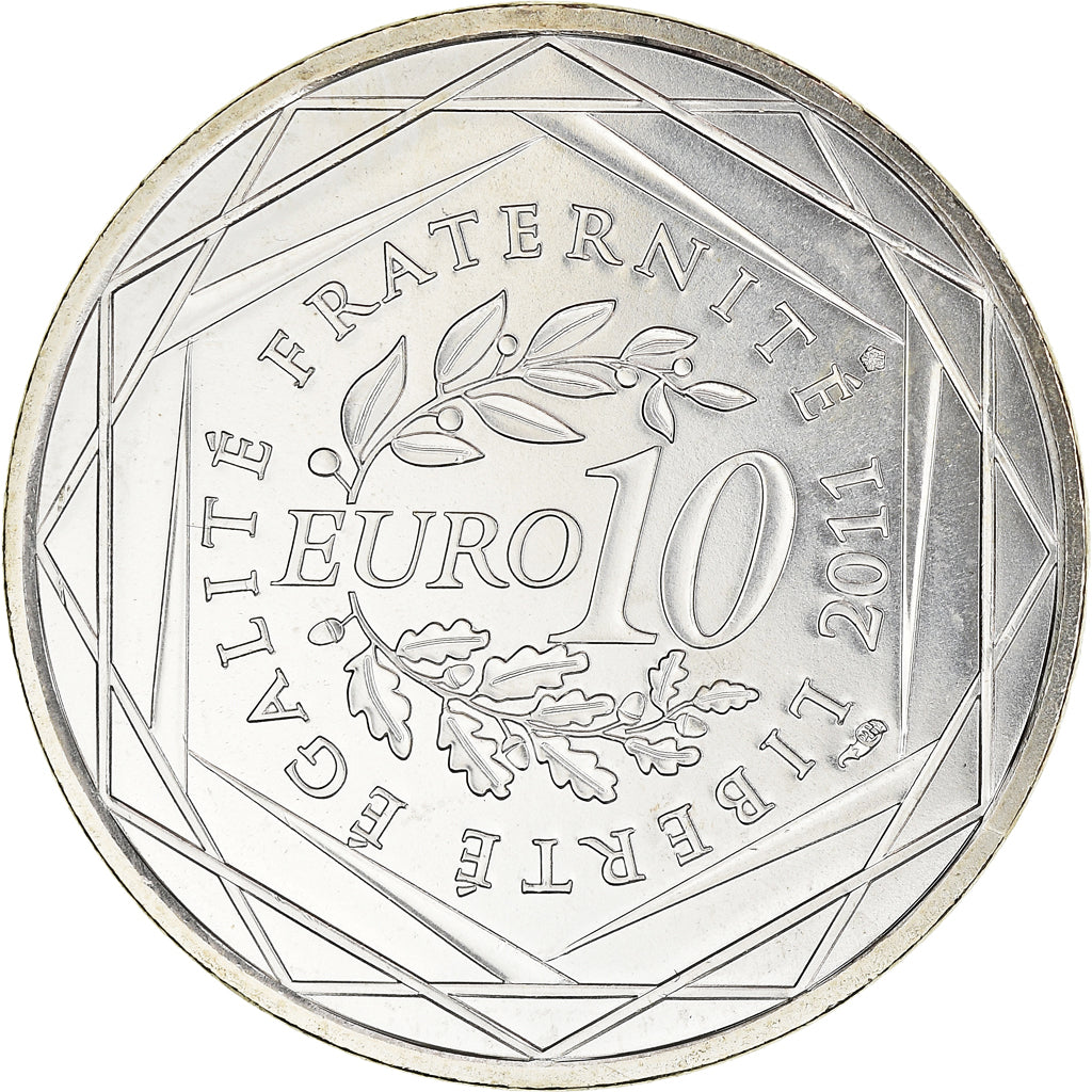 France, 10 Euro, Picardie, Euros des régions, 2011, MS(60-62), Silver