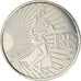 France, 10 Euro, Semeuse, 2009, FDC, MS(65-70), Silver, Gadoury:EU337, KM:1580