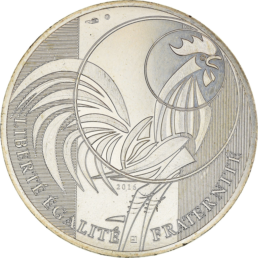 Francia, 10 Euro, Coq, 2016, SPL, Argento, Gadoury:EU797