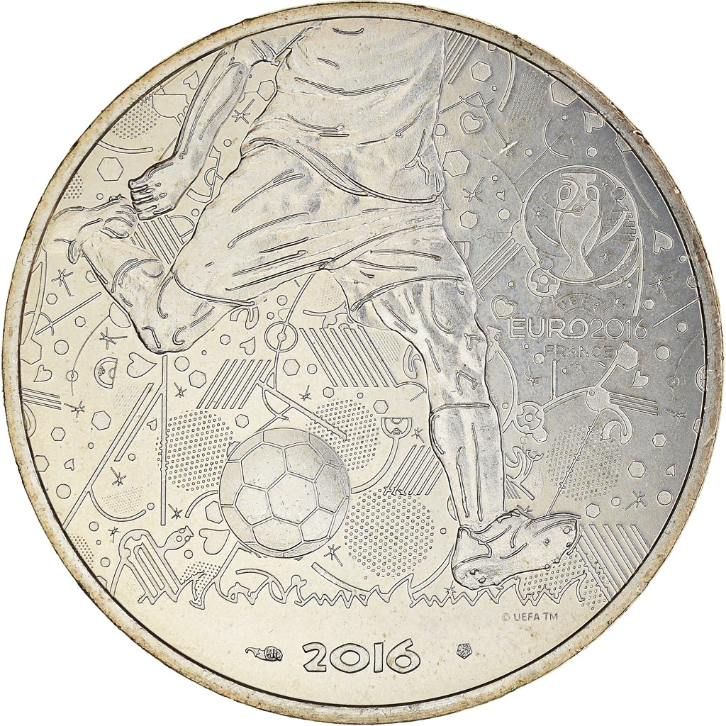 France, 10 Euro, UEFA Euro 2016, 2016, Paris, BU, SUP+, Argent, Gadoury:EU814