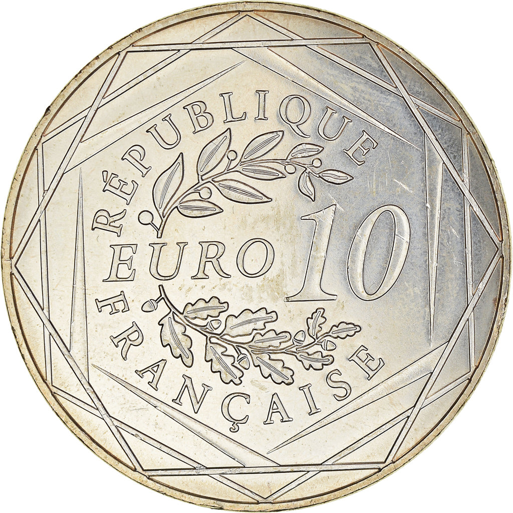 France, 10 Euro, UEFA Euro 2016, 2016, Paris, BU, SUP+, Argent, Gadoury:EU814