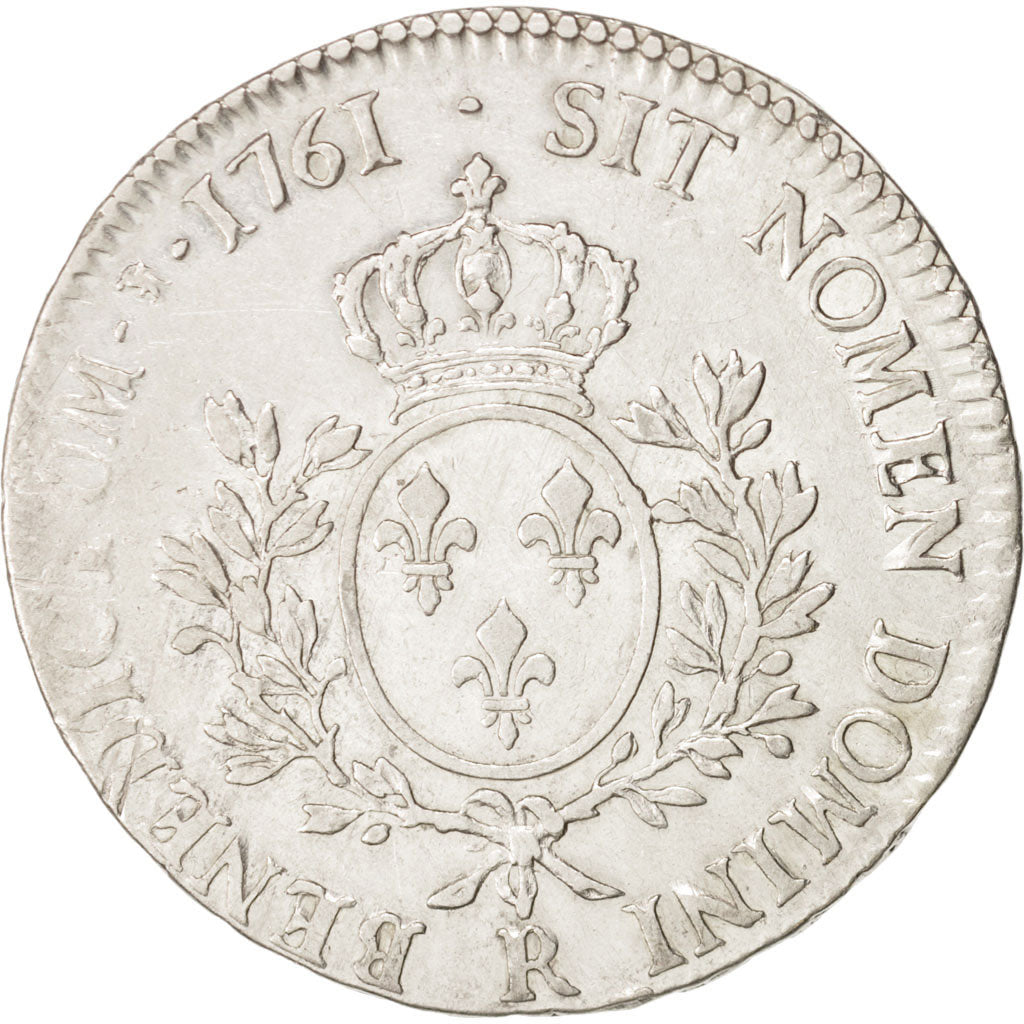 Münze, Frankreich, Louis XV, Ecu, 1761, Orléans, S+, Silber, KM:523.18