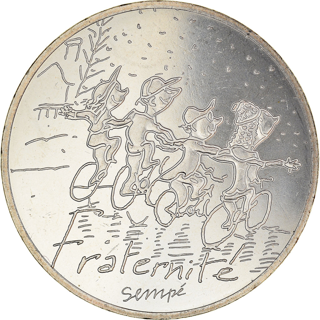 France, Sempé - Fraternité, 10 Euro, 2014, MS(63), Silver