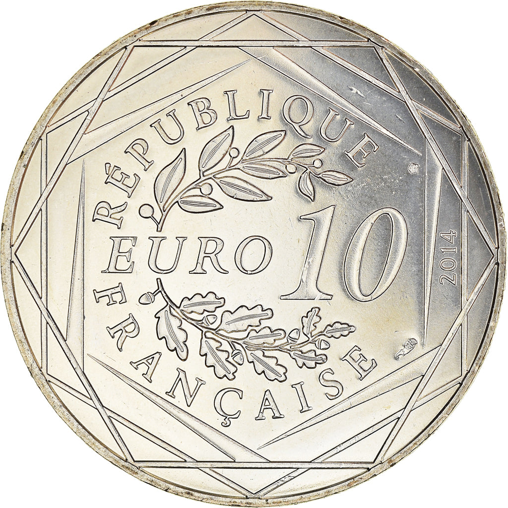 France, 10 Euro, Fraternité Automne Sempé, 2014, Paris, MS(63), Silver