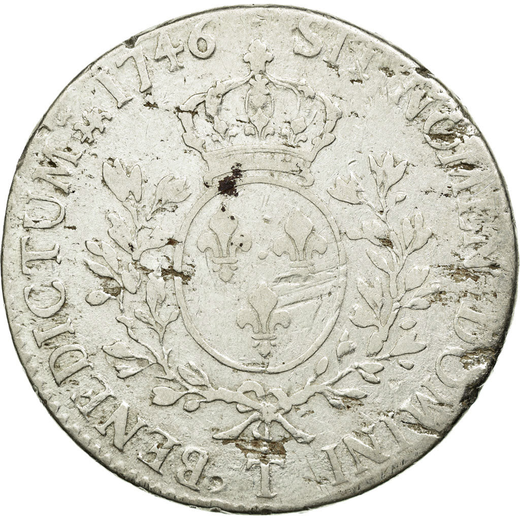 Munten, Frankrijk, Louis XV, Écu au bandeau, Ecu, 1746, Nantes, FR, Zilver