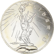 France, 10 Euro, Liberté Astérix Flamme, 2015, Paris, FDC, Argent