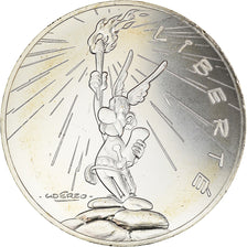 France, 10 Euro, Liberté Astérix Flamme, 2015, Paris, MS(65-70), Silver