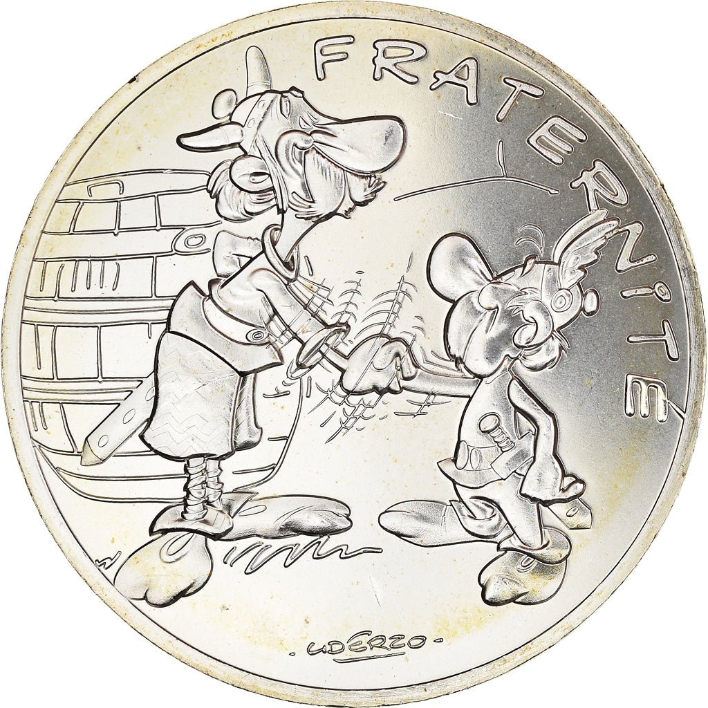 Francia, 10 Euro, Fraternité, Astérix chez les Bretons, 2015, Paris, FDC