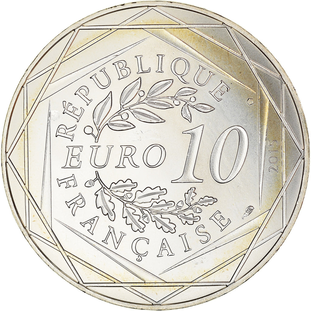 Francia, 10 Euro, Fraternité, Astérix chez les Bretons, 2015, Paris, FDC