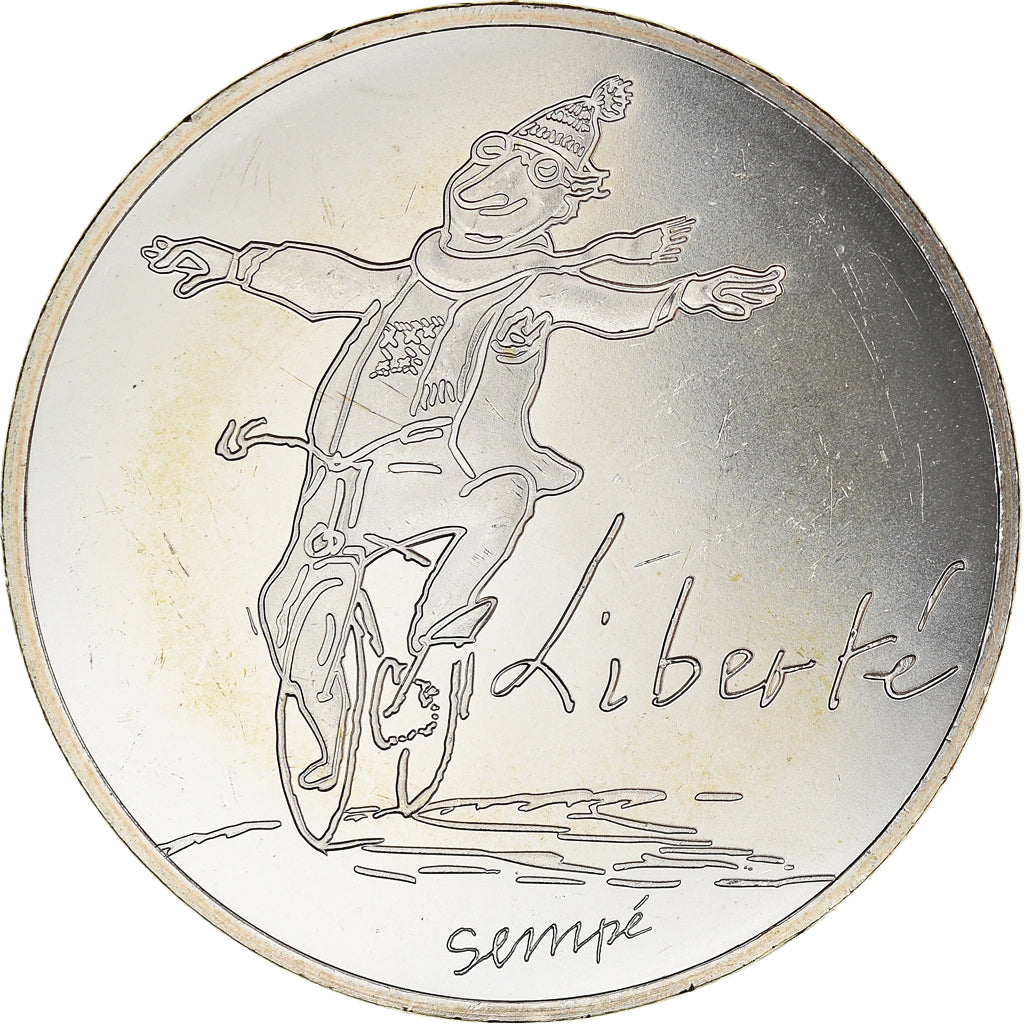 Francia, 10 Euro, Liberté Hiver Sempé, 2014, FDC, Argento, Gadoury:EU717