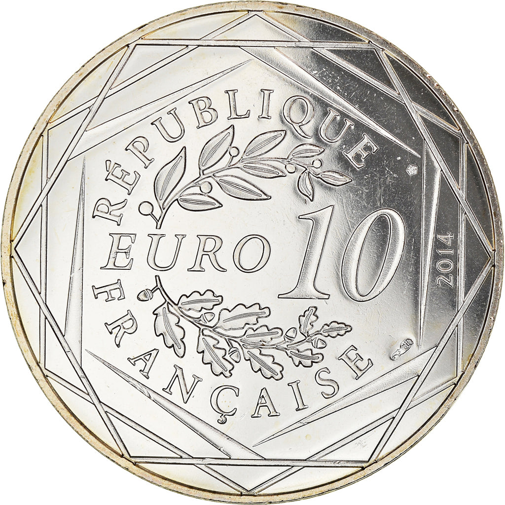 Francia, 10 Euro, Liberté Hiver Sempé, 2014, FDC, Argento, Gadoury:EU717