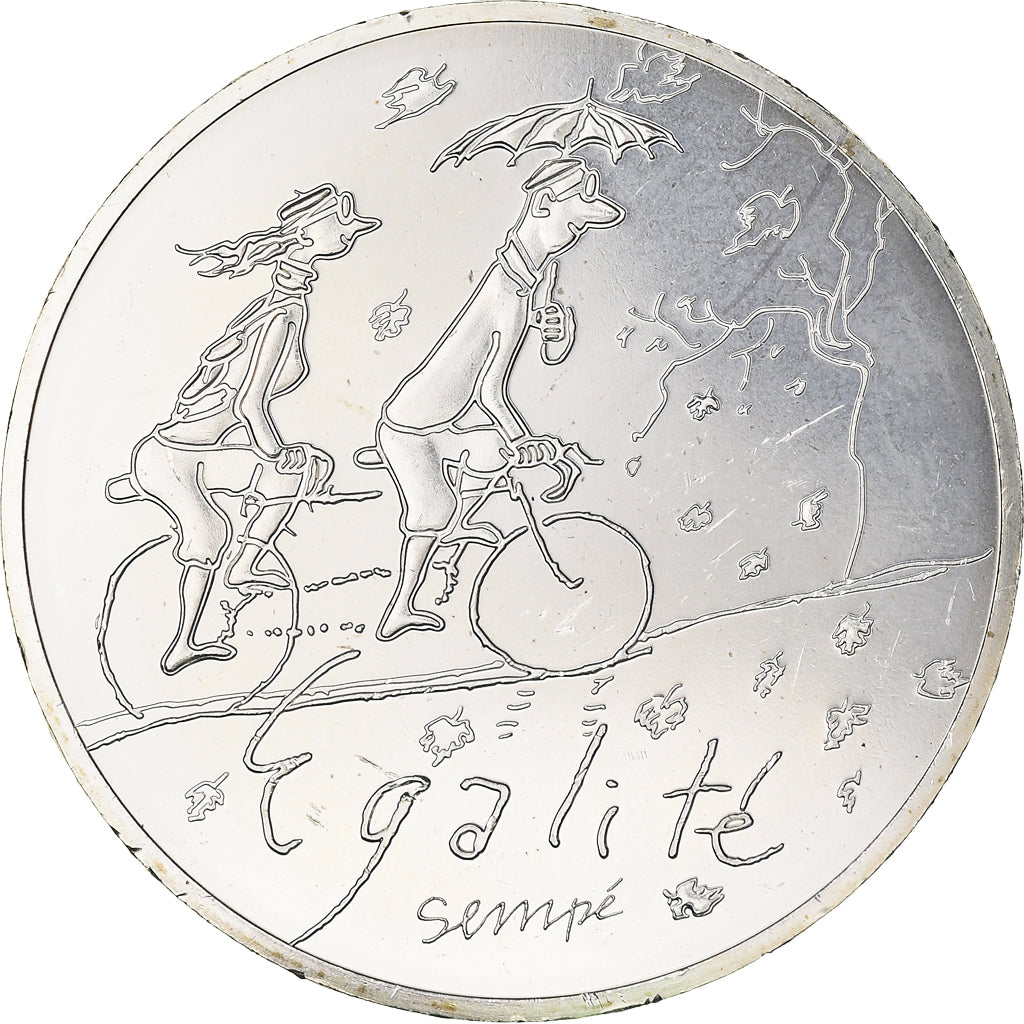 France, 10 Euro, Egalité Automne Sempé, 2014, FDC, Argent, Gadoury:EU718