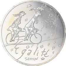 France, 10 Euro, Egalité Automne Sempé, 2014, FDC, MS(65-70), Silver