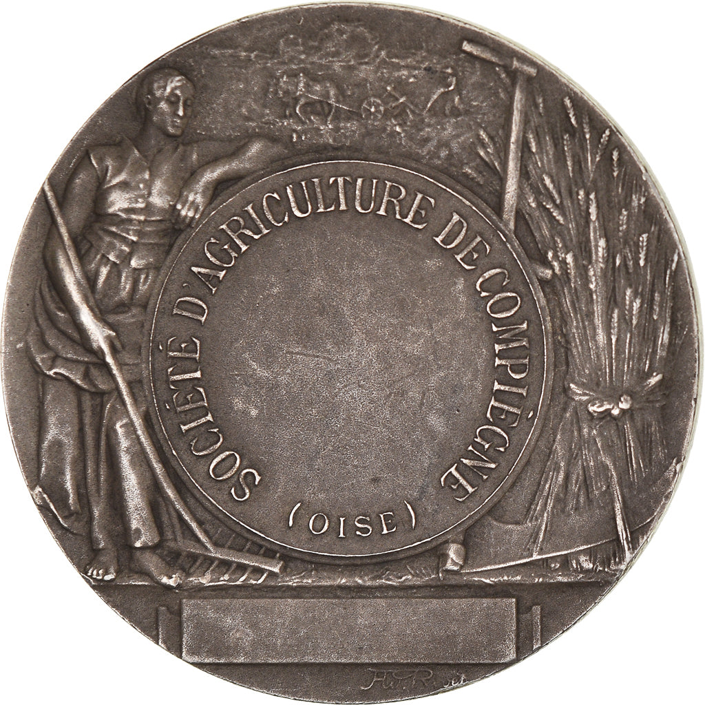 France, Medal, Société d'Agriculture de Compiègne, Pro Patria, Rivet