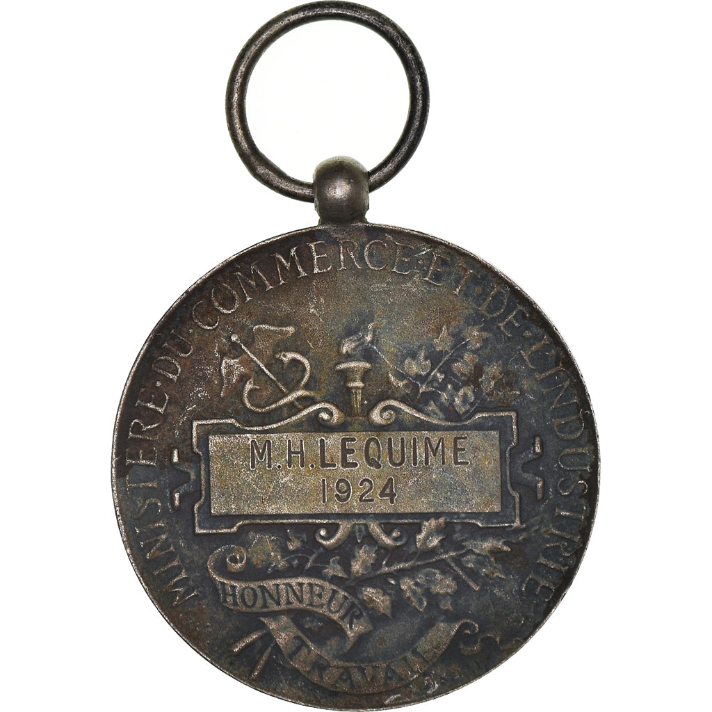 Francia, Industrie-Travail-Commerce, medaglia, 1924, Ottima qualità, Borrel.A