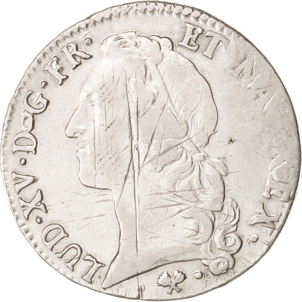 France, Louis XV, Écu au bandeau, 1765, Bayonne, VF(20-25), Silver, KM 512.12