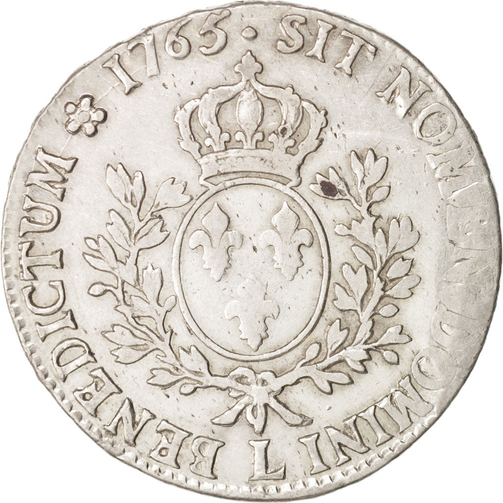 France, Louis XV, Écu au bandeau, 1765, Bayonne, VF(20-25), Silver, KM 512.12