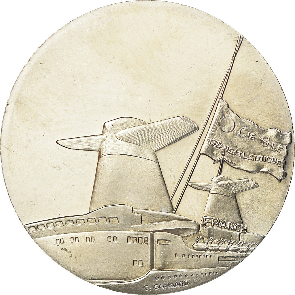 France, Médaille, Compagnie Générale Transatlantique, France, Shipping, C.