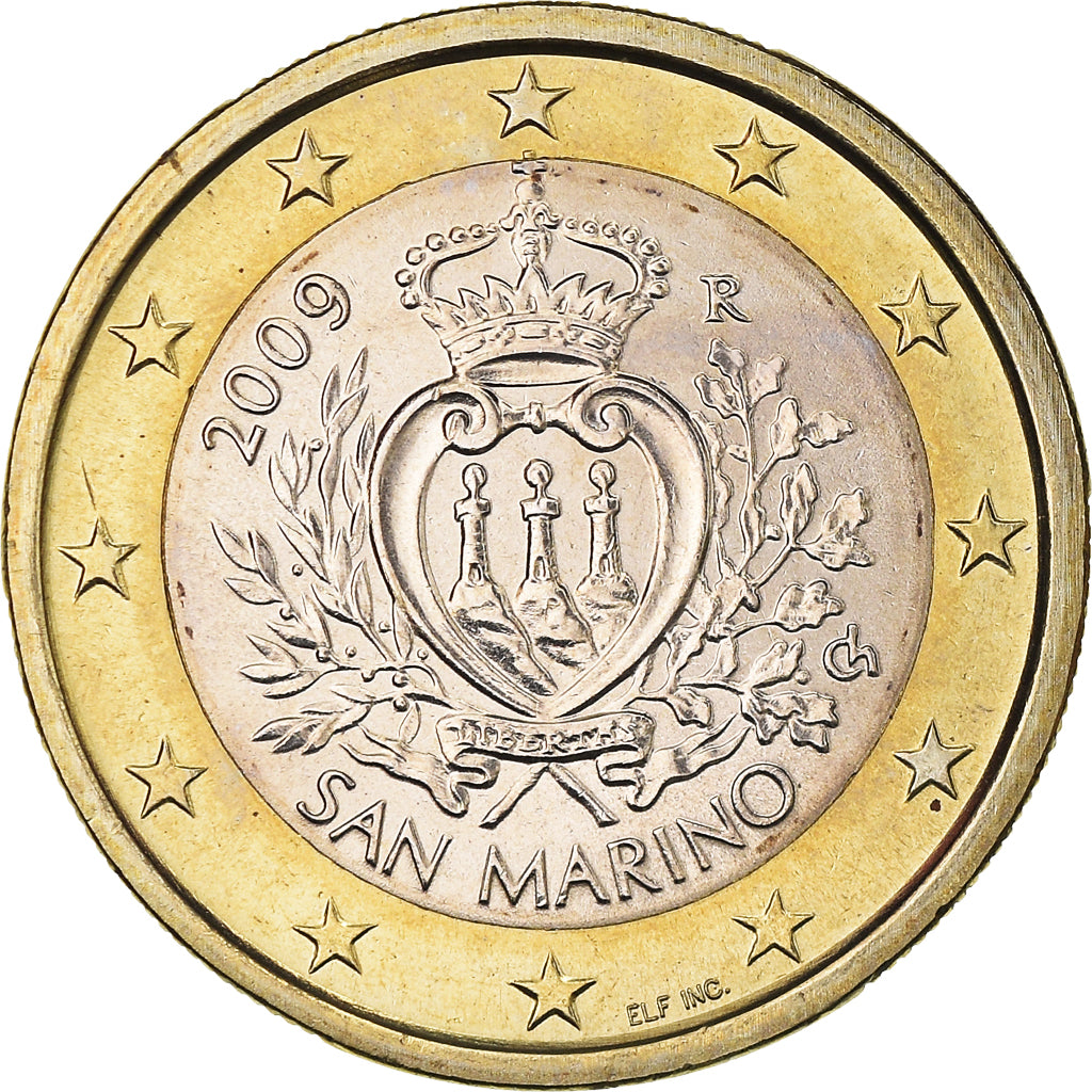 San Marino, Euro, 2009, Rome, MS(64), Bi-Metallic, KM:485