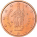 San Marino, 2 Euro Cent, 2006, Rome, SC+, Cobre chapado en acero, KM:441
