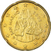 San Marino, 20 Euro Cent, 2008, Rome, MS(64), Mosiądz, KM:483