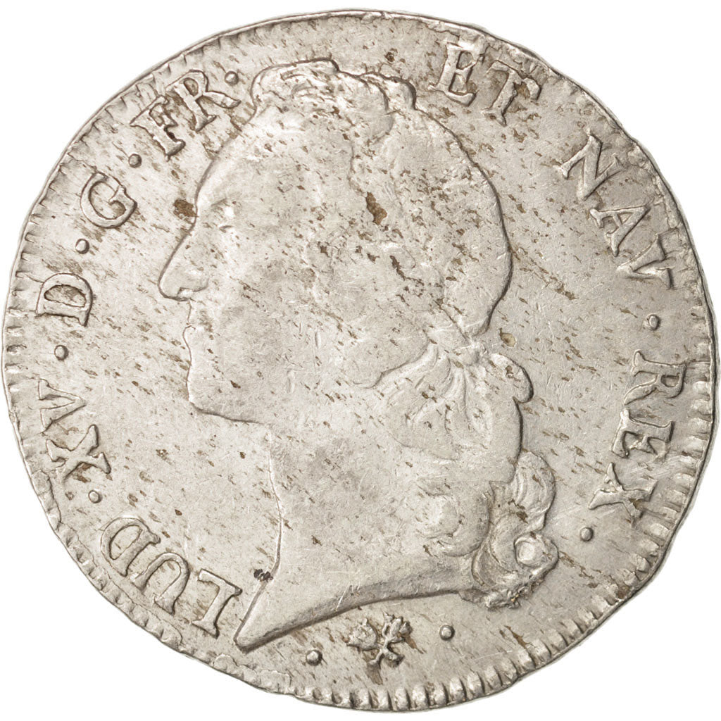 France, Louis XV, Écu au bandeau, 1761, Bayonne, VF(20-25), Silver, KM 512.12