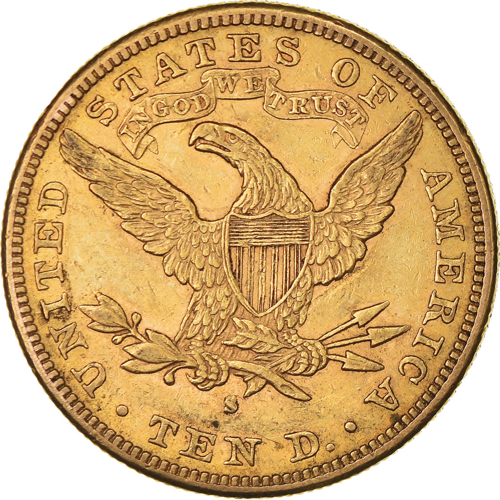 Coin, United States, Coronet Head, $10, Eagle, 1892, U.S. Mint, San Francisco