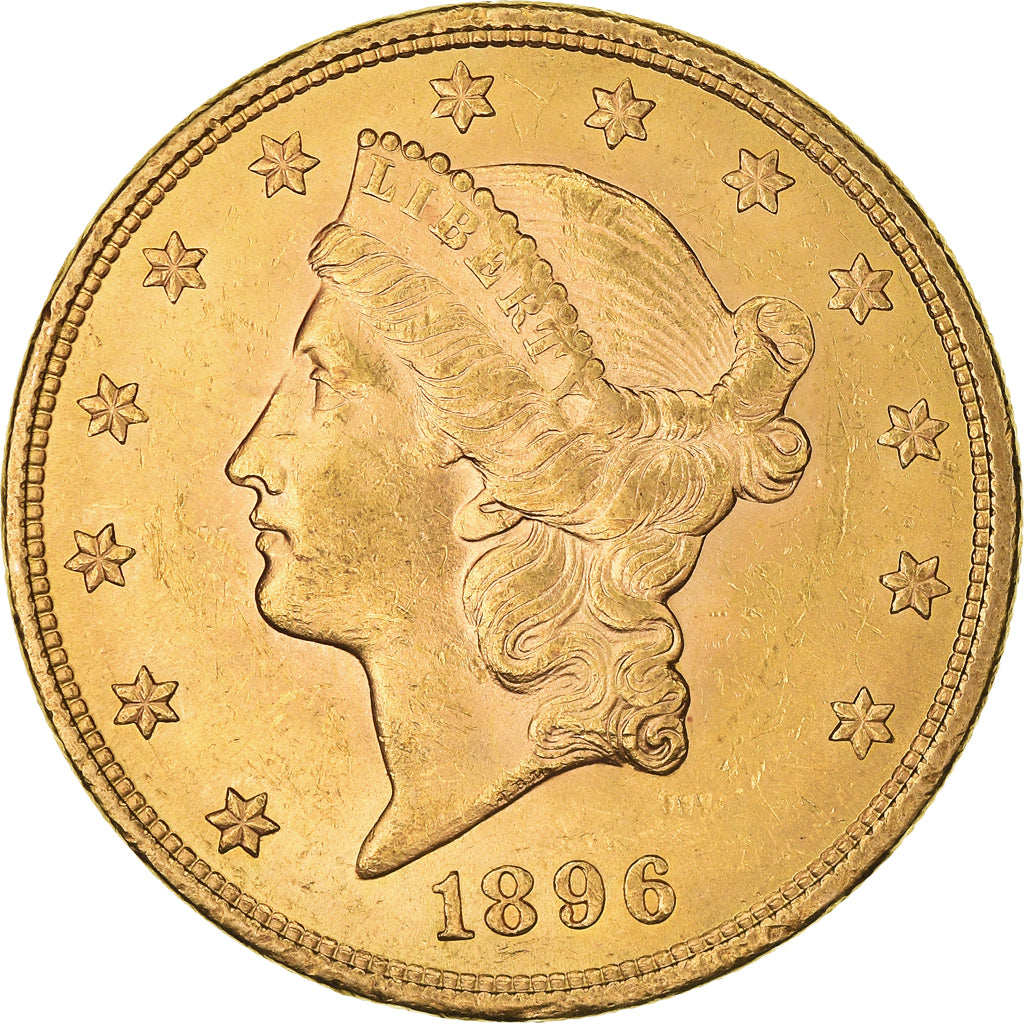 Münze, Vereinigte Staaten, $20, Double Eagle, 1896, Philadelphia, SS+, Gold