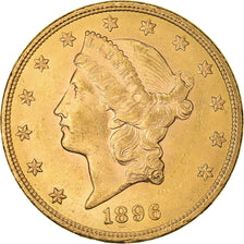 Münze, Vereinigte Staaten, $20, Double Eagle, 1896, Philadelphia, SS+, Gold