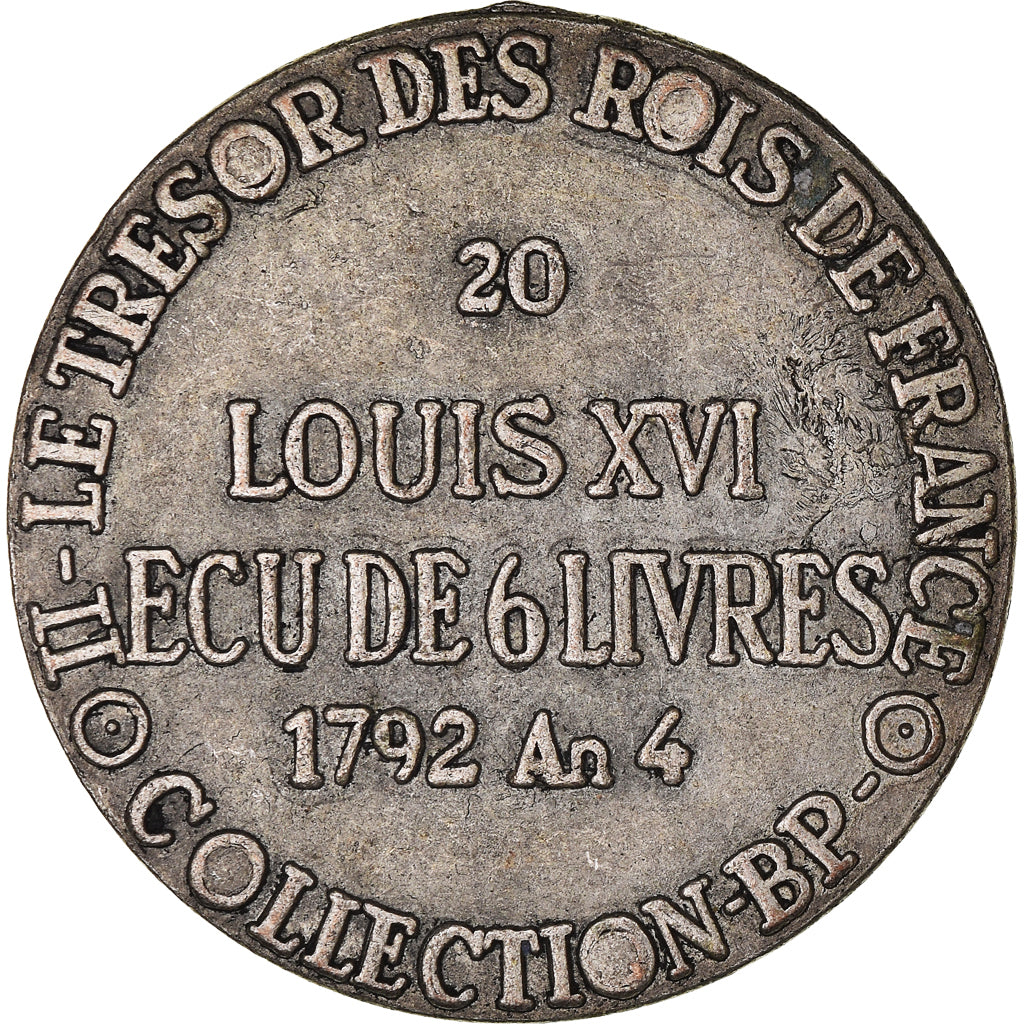 Frankreich, Token, Collection BP, Ecu de 6 Livres Louis XVI, History, VZ, Kupfer