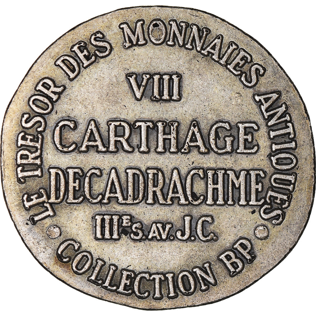 Frankreich, Token, Collection BP, Décadrachme Carthage, History, VZ, Kupfer