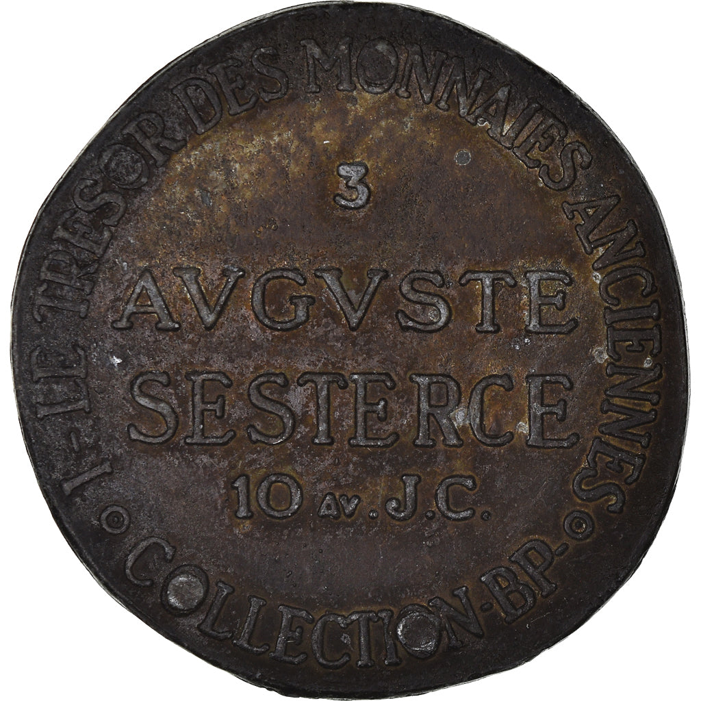 France, Token, Collection BP, Sesterce d'Auguste, AU(55-58), Copper
