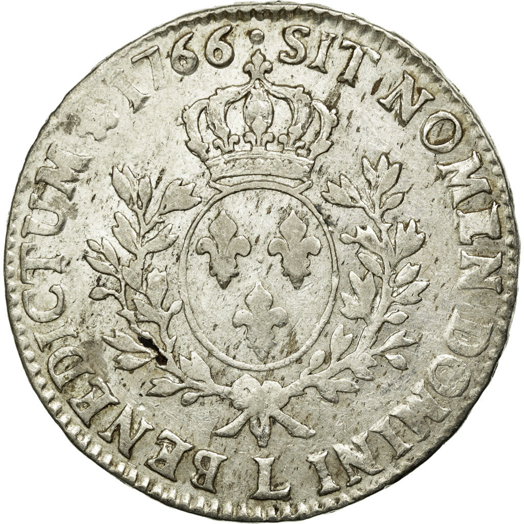 Moneta, Francja, Louis XV, Écu au bandeau, Ecu, 1766, Bayonne, VF(20-25)