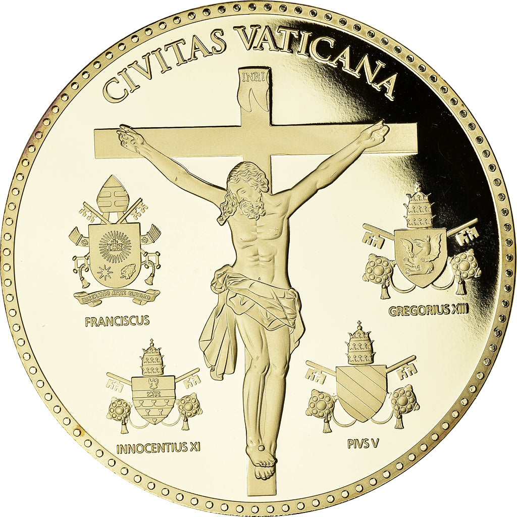 Vatican, Medal, Le Pape Pie V, 2013, MS(64), Copper Gilt