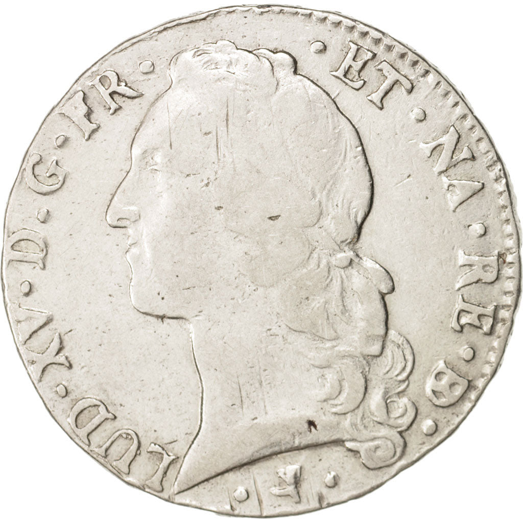 France, Louis XV, Écu de Béarn au bandeau, 1763, Pau, VF(20-25), Silver, KM 518