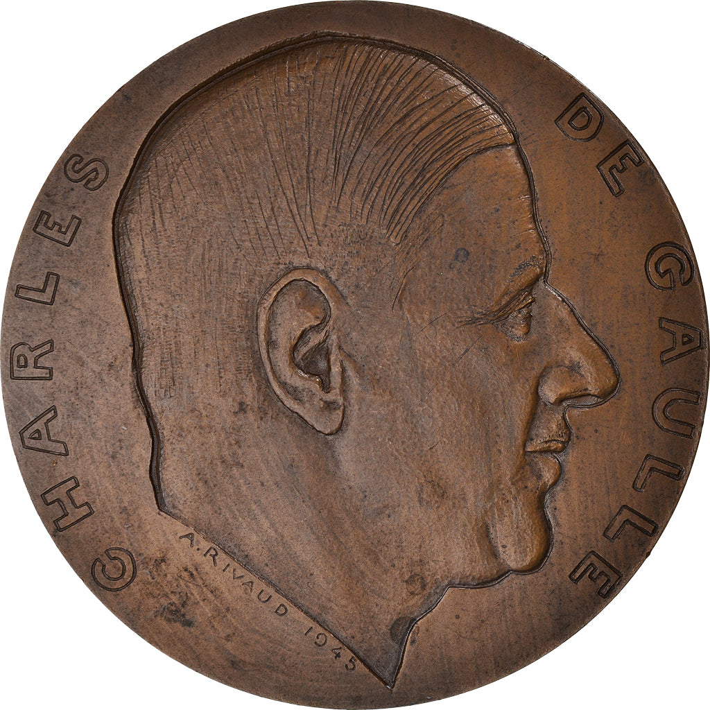 France, Médaille, Charles De Gaulle, Arc de Triomphe, History, 1945, Rivaud