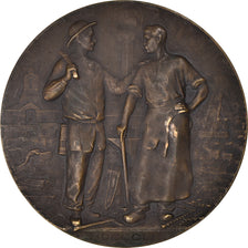 France, Médaille, Compagnie des Mines de Béthune, 1927, Mayeur, SUP, Bronze
