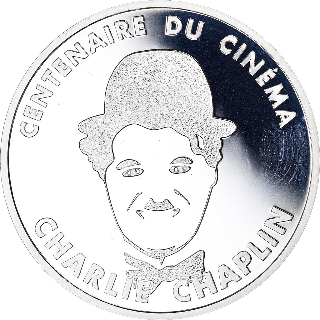Moneta, Francia, Charlie Chaplin, 100 Francs, 1995, BE, FDC, Argento, KM:1076