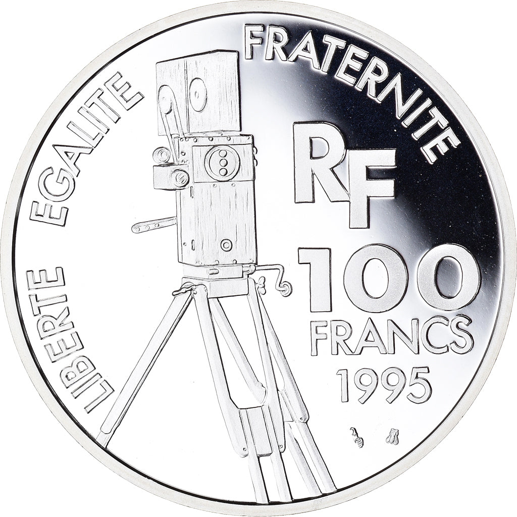 Moneta, Francia, Greta Garbo, 100 Francs, 1995, Paris, FDC, Argento, KM:1092