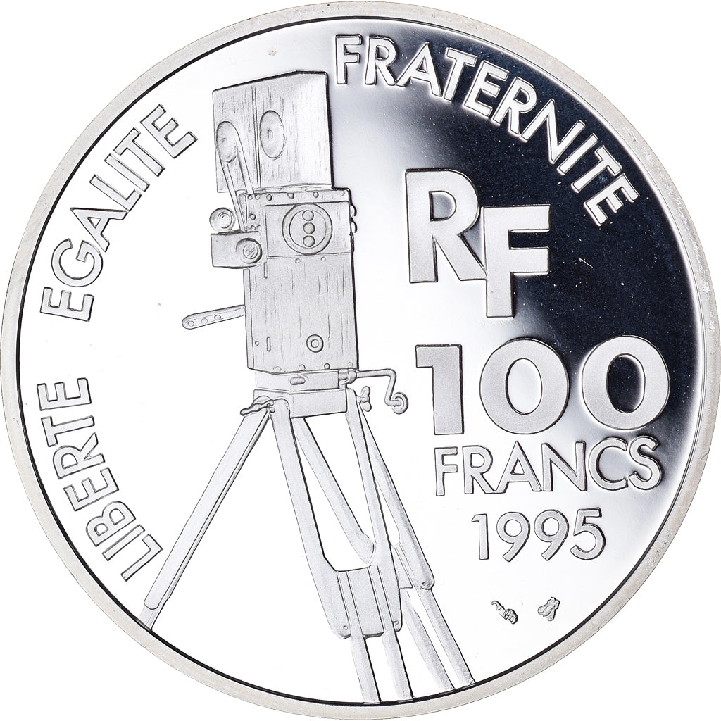 Coin, France, Romy Schneider, Centenaire du Cinéma, 100 Francs, 1995, BE