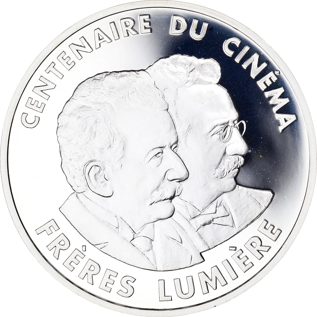 Coin, France, Frères Lumière, Centenaire du Cinéma, 100 Francs, 1995, BE