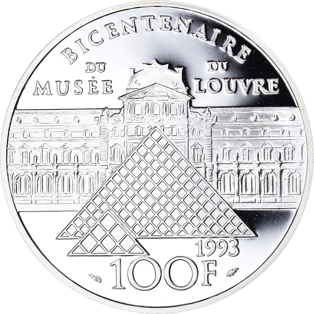 Moneda, Francia, Victoire Samothrace, Bicentenaire du Musée du Louvre, 100