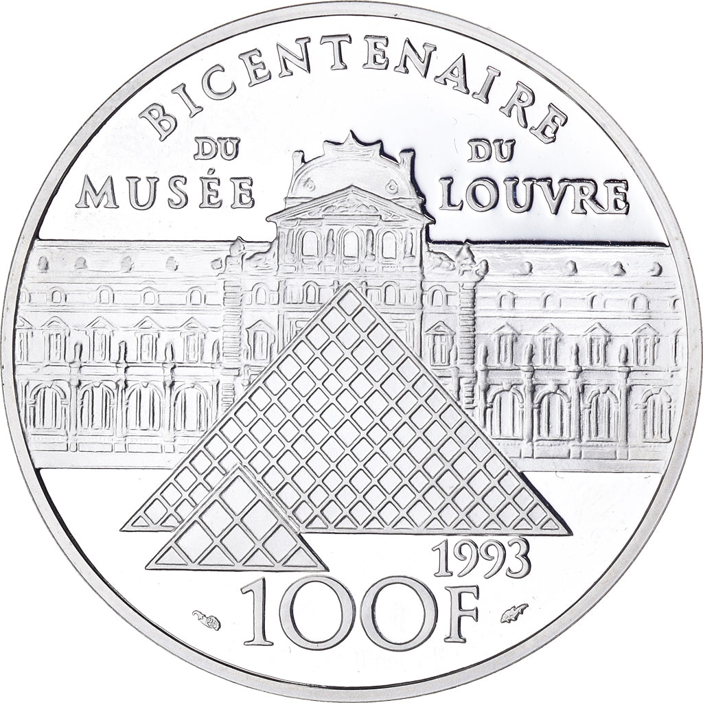 Monnaie, France, Mona Lisa, Bicentenaire du Musée du Louvre, 100 Francs, 1993