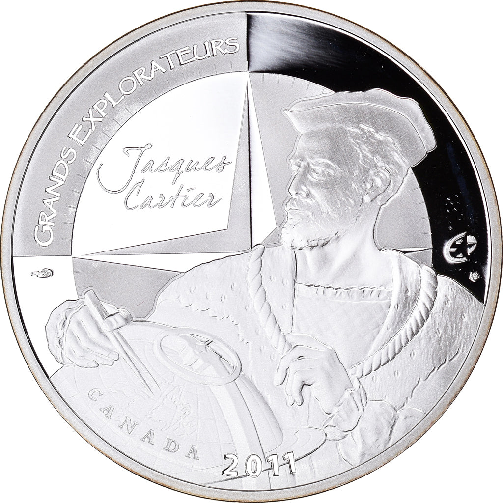 France, Jacques Cartier, 10 Euro, 2011, Paris, Proof, FDC, Argent, KM:1795