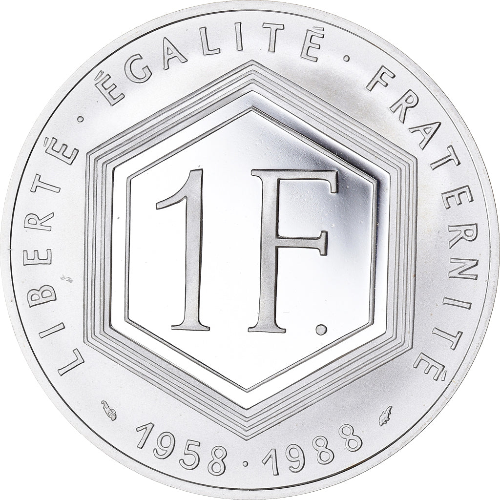 Monnaie, France, Charles de Gaulle, Franc, 1988, Paris, Proof, FDC, Argent