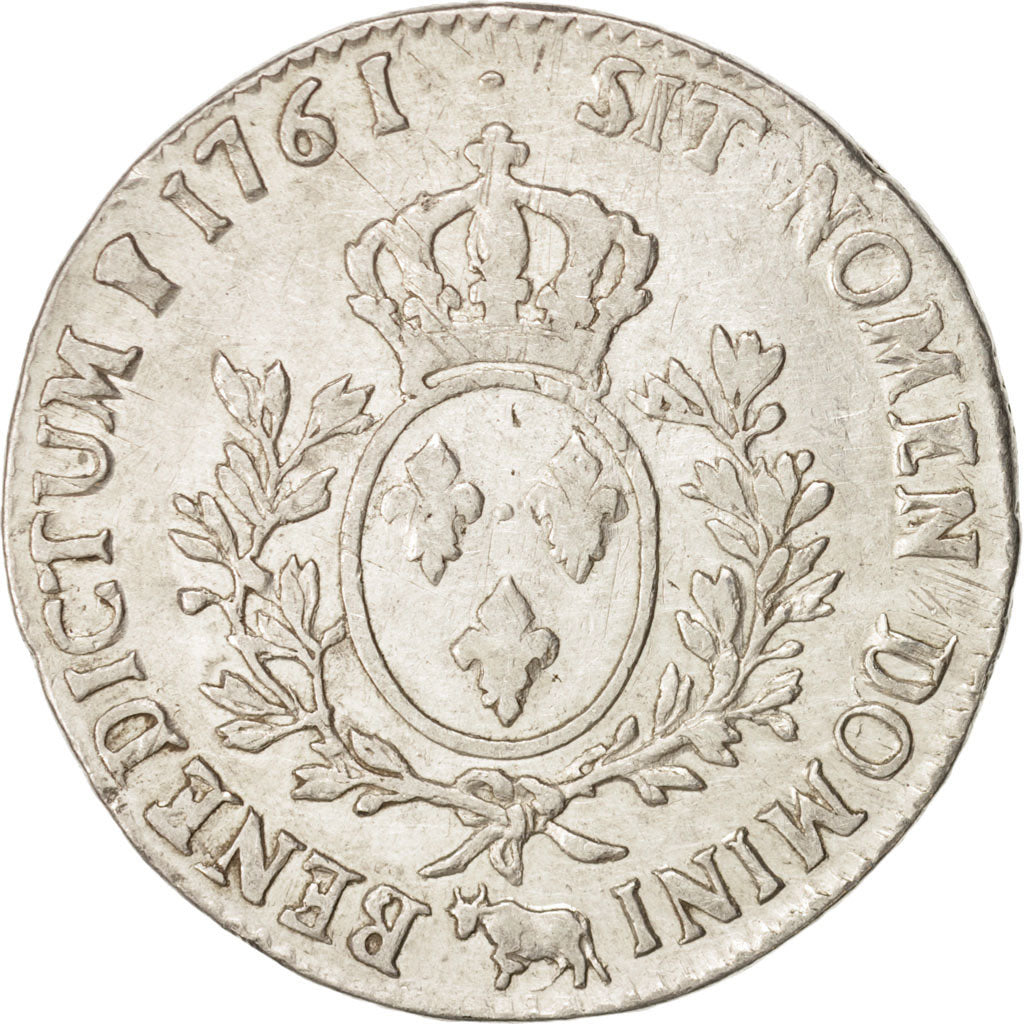 France, Louis XV, Écu de Béarn au bandeau, 1761, Pau, TB, Argent, Gadoury 322a