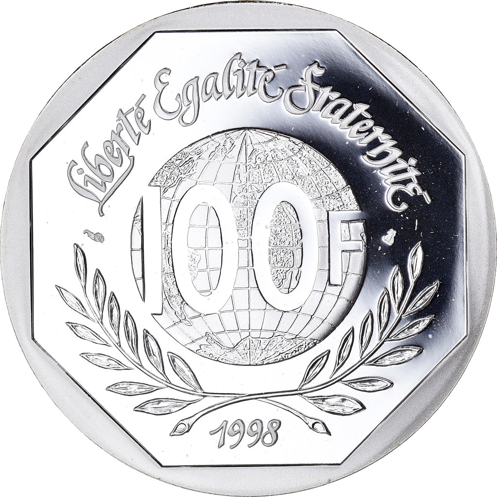 Coin, France, René Cassin, 100 Francs, 1998, Paris, Proof, MS(65-70), Silver