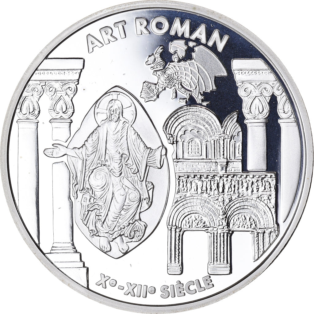 France, Europa - L'art roman, Euro, 1999, Paris, MS(65-70), Silver